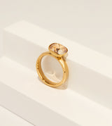 Twisted Golden Champagne Ring