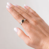 Vivid Black Baguette Ring