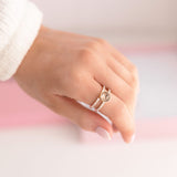 Twisted Trista Salmon Ring