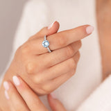 Twisted Tracy CZ Silver Ring Base 3mm