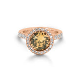 Twisted Tessa Halo Ring