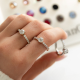 Twisted Glint CZ Ring