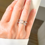 Twisted Salmon Box Ring