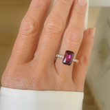 Twisted Aubergine Ring