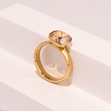 Twisted Golden Champagne Ring