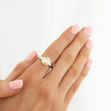 Twisted Golden Champagne Ring