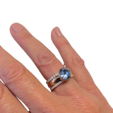 Twisted Blue Ring Set