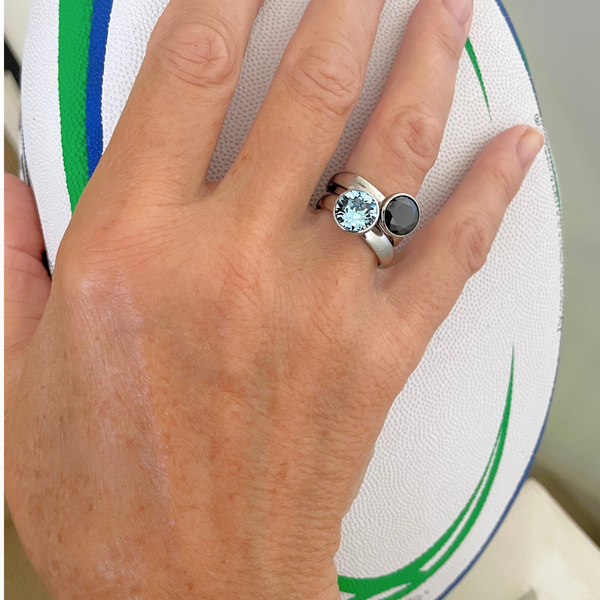 Cronulla-Sutherland Inspired Rugby League Team Ring Set