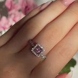 Vivid Vive CZ Antique Pink Ring