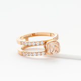 Twisted Salmon Box Ring