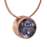 Melano Lavender 12mm Rose Gold Pendant