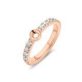 Twisted Tracy CZ Rose Gold Ring Base 3mm