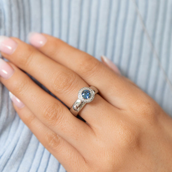 Vivid Radiant Denim Ring