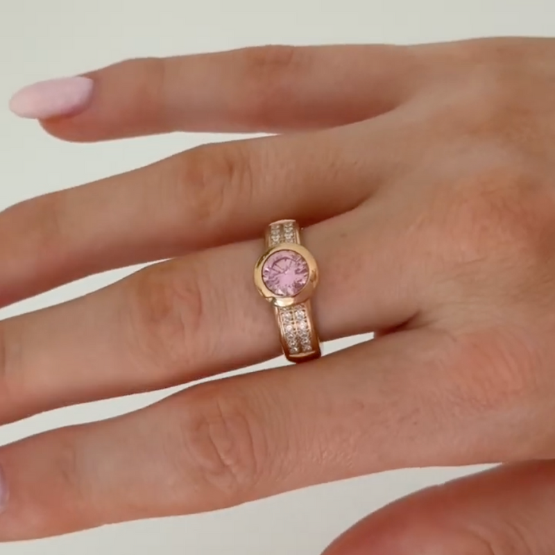 Vivid Pink Love Ring