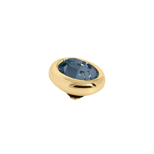Twisted Range Tara Oval Black Diamond | Gold 10mm