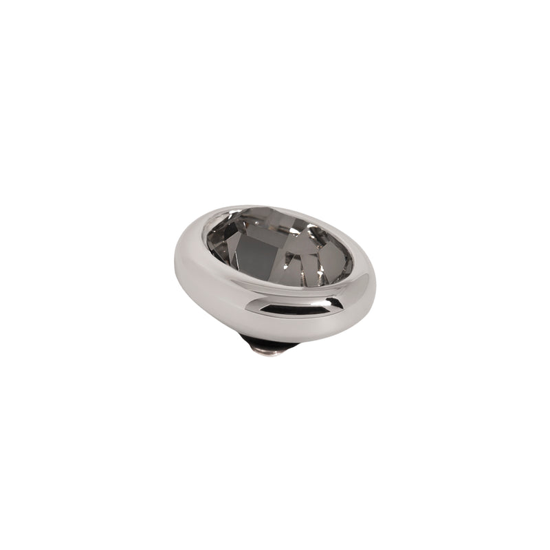 Twisted Range Tara Oval Black Diamond | Silver 10mm