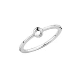 Twisted Petite Silver Ring Base 1mm
