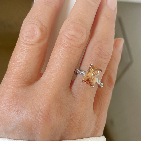 Champagne Baguette Ring