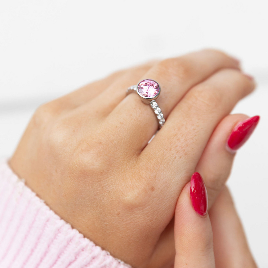 Precious pink wedding rings best sale