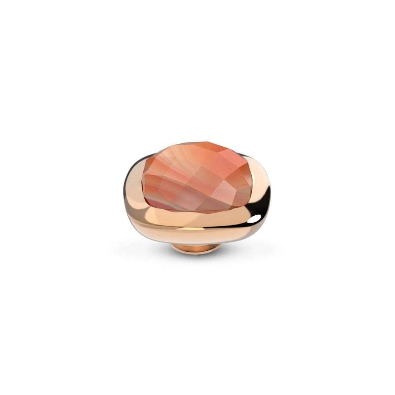 Vivid Range Lined Red Aventurine Top Rose Gold 10mm