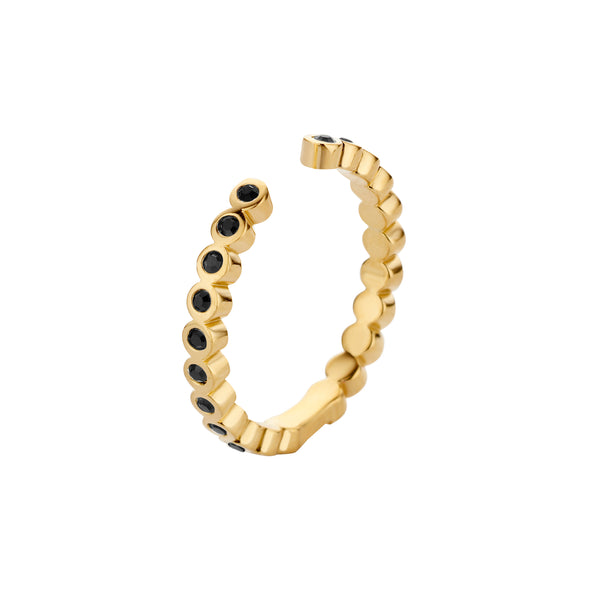 Tina Slider | Gold | Black Crystal