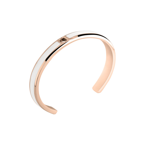 Vivid Bracelet | White Resin | Rose Gold