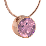 Melano Pink 8mm Rose Gold Pendant