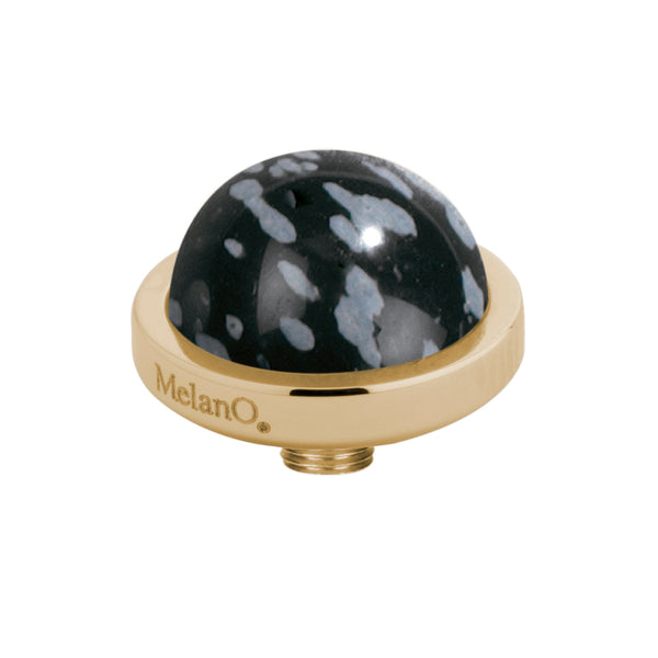 Gem | Snowflake Obsidian | Gold | 10mm