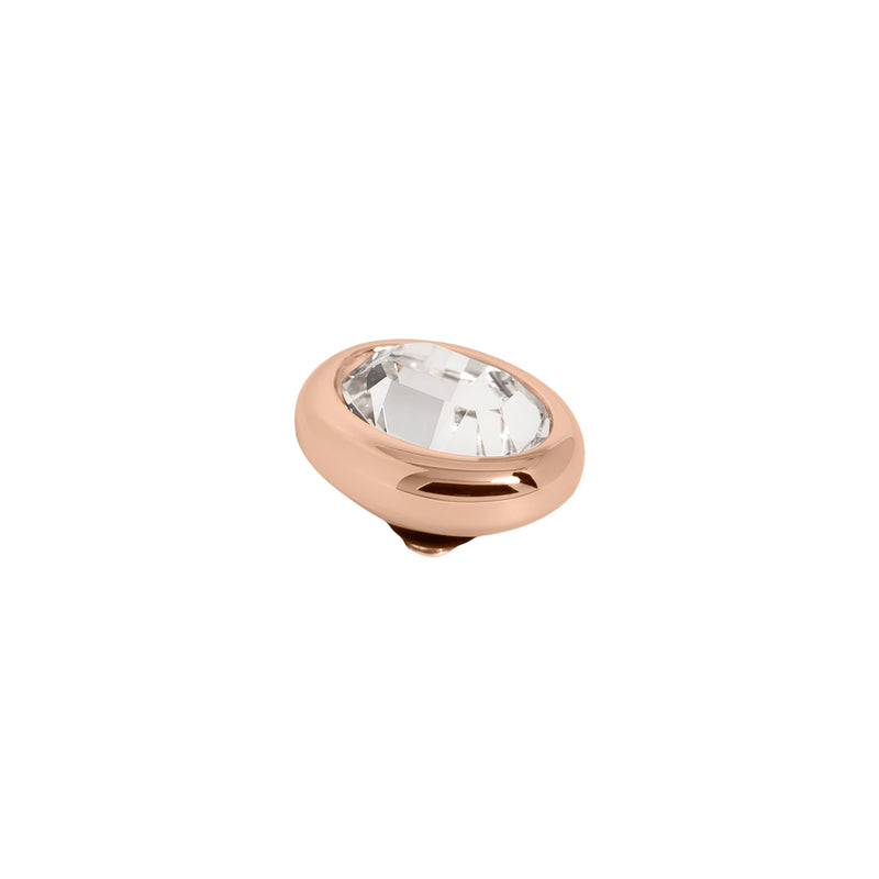 Tara Oval | Crystal | Rose Gold |10mm