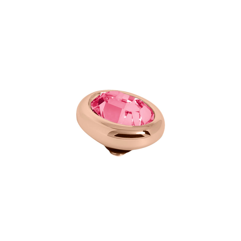 Tara Oval | Pink | Rose Gold |12mm